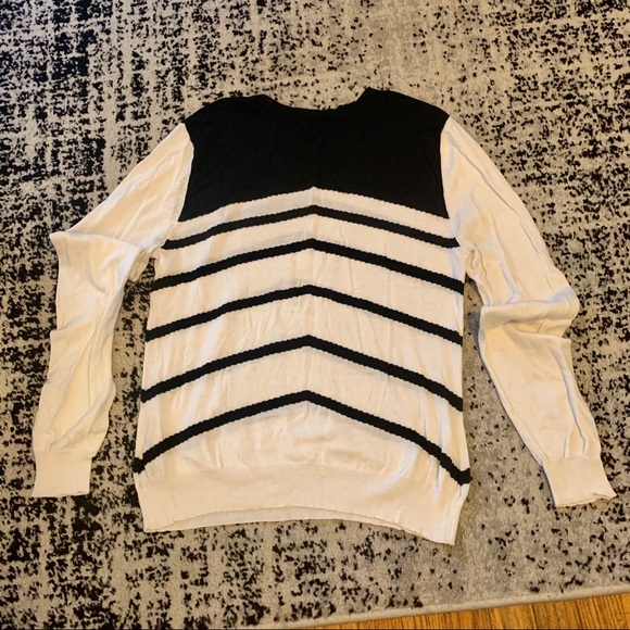 Black and Ivory Sanctuary Sweater, Sz Small - Picture 4 of 9
